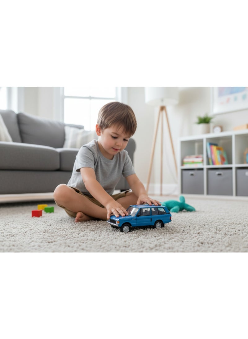 Welly Range Rover Classic 1970 Diecast Model Car - 1:24 Scale Collectible Vehicle, Blue - Vintage Off-Road SUV Replica for Display - Image 2